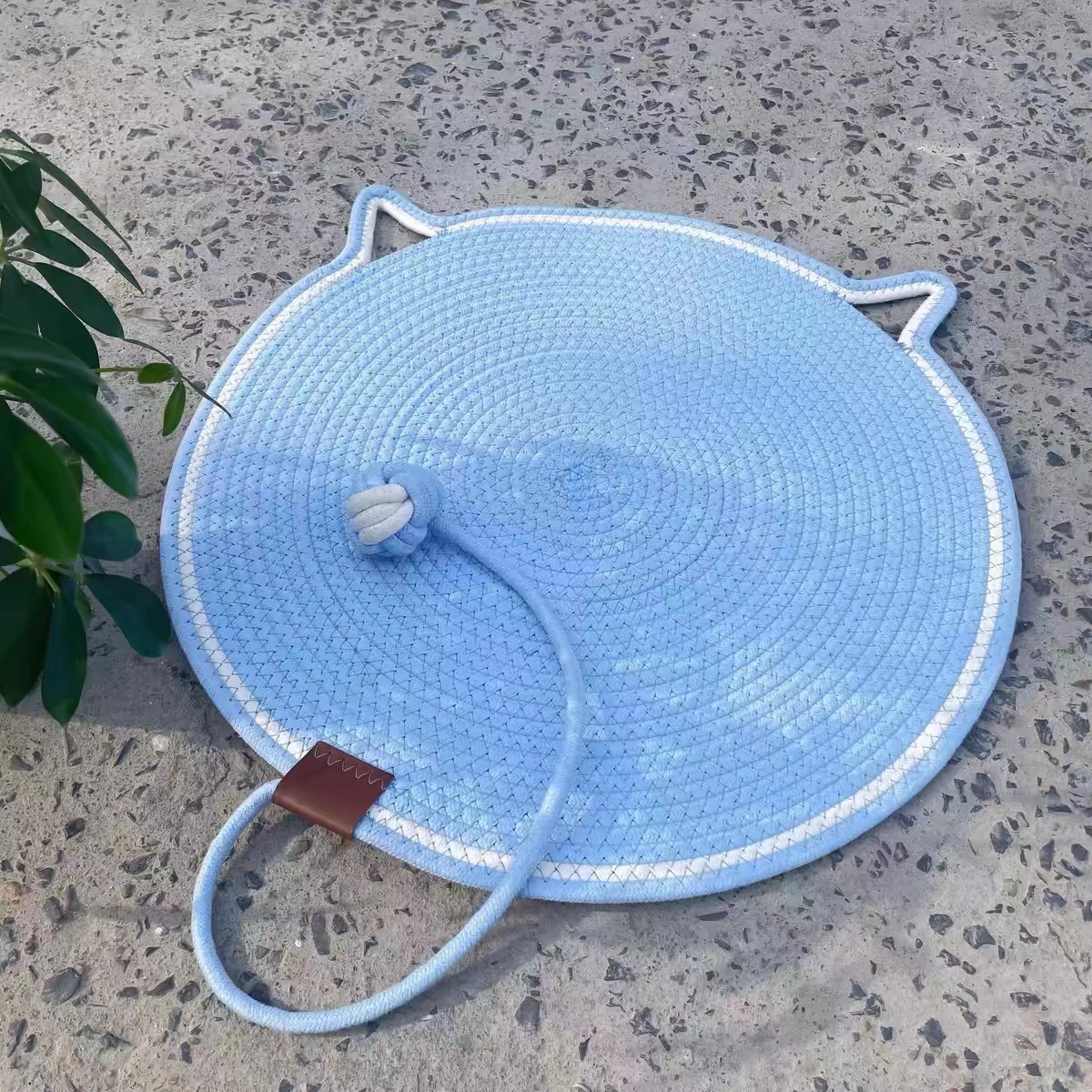 Blue toy ball integrated mat