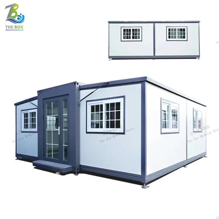 20ft 2 yatak odası katlanır genişletilebilir küçük ev prefabrik konteyner ev 37 sqm prefabrik ev