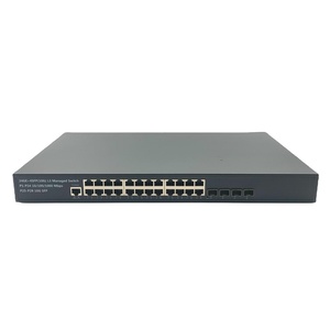 Interruttore di Routing Ethernet a rete POE gestito da 24 porte Gigabit con 4 slot SFP potenza integrata tipo connettore L2 RJ45 - Product Image 1