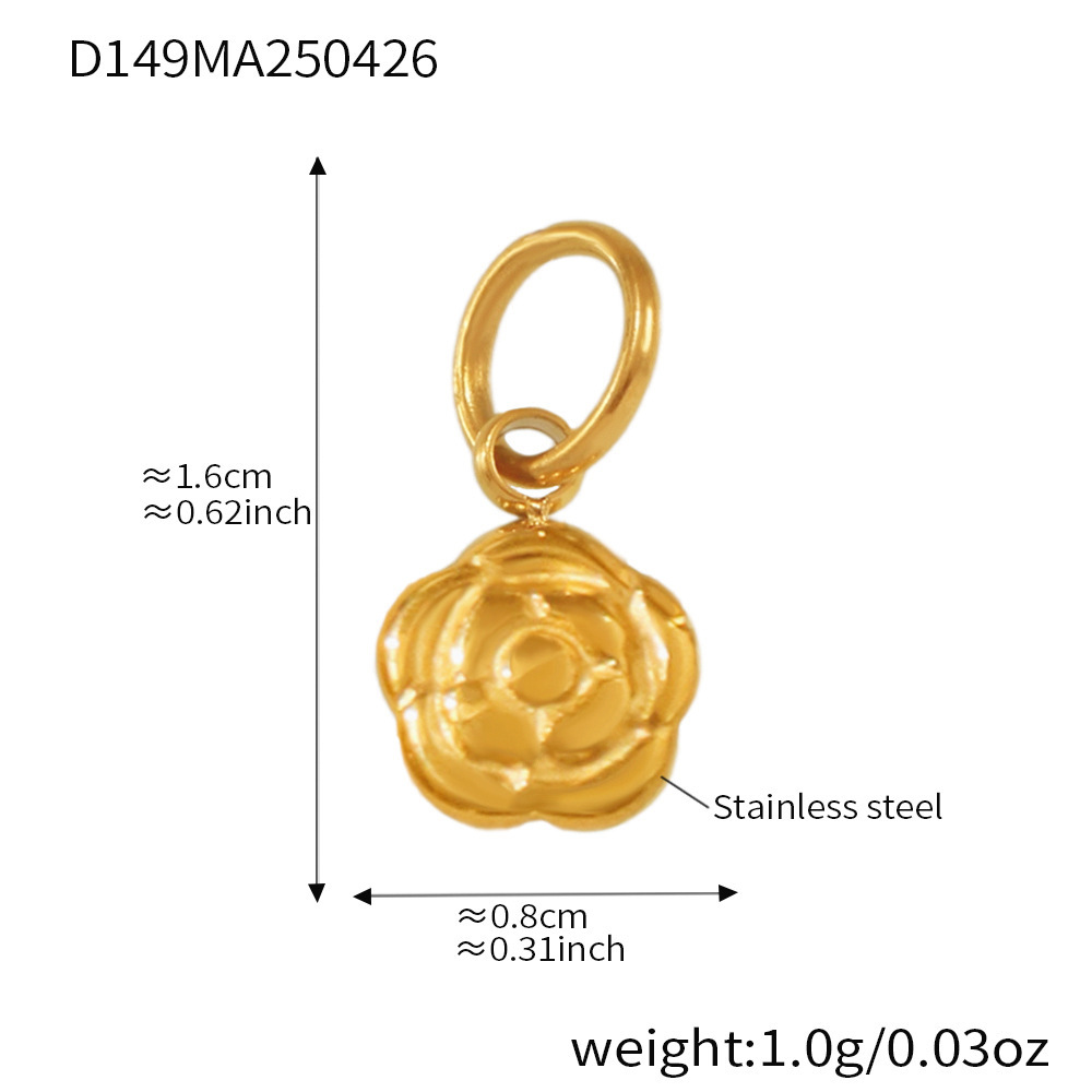 Pendentif rose D149-golden 2 pièces