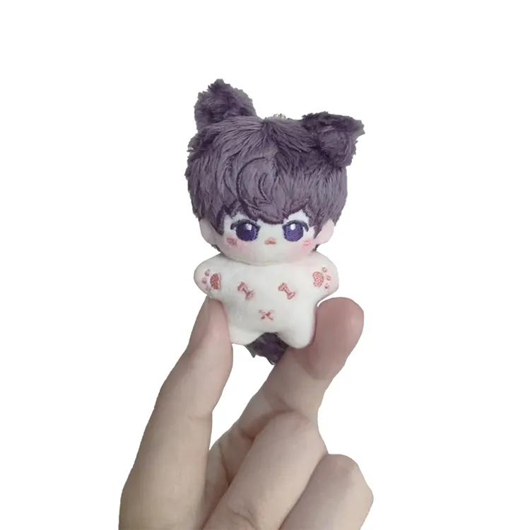 Brinquedo de pelúcia personalizado, mini chaveiro de pelúcia personalizado com desenhos personalizados do anime