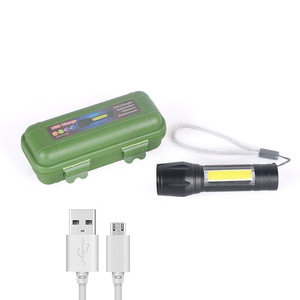 1000 lümen güçlü 3 modu Mini zumlanabilir LED anahtarlık acil COB + XPE şarj edilebilir USB pil LED taktik Torch fenerleri - Product Image 4