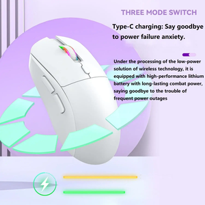 Mouse da Gaming Wireless Tri-mode con ricarica di tipo C, ricaricabile a 6400DPI con RGB e supporta la programmazione a Macro definizione - Product Image 5