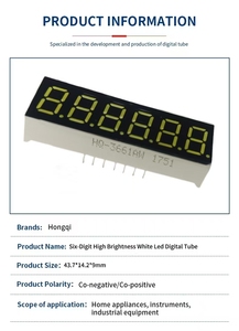 Super helle 0,36-Zoll-7-Segment-Digitalanzeige Hochwertige 6-stellige LED-Steuerung Weiße Farbe EL-Produkt - Product Image 4