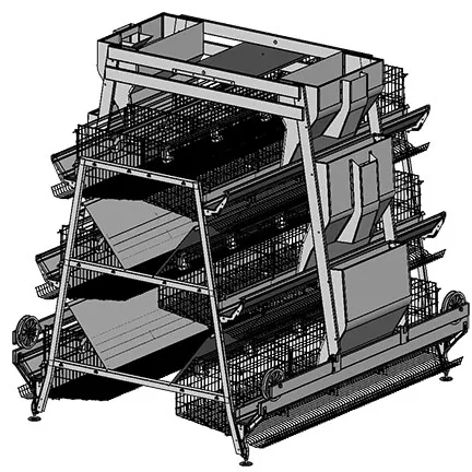 POULTRYHELPER自動ケージAタイプ卵層鶏ケージ養鶏鶏場を産むための家禽機器