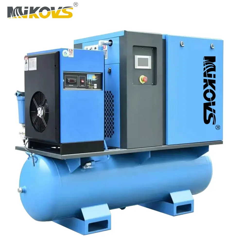 Compressore combinato All In One 4 In 1 compressore d'aria a vite 2 In 1 con filtro Fine serbatoio dell'aria dell'essiccatore dell'aria