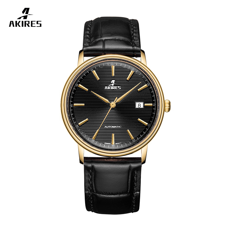 GOLD case black dail