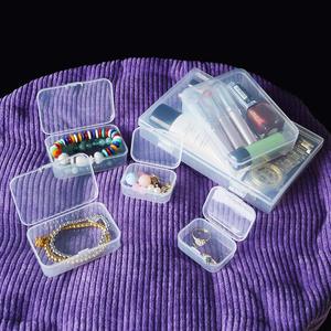 24PCS/Set Mixed <strong>Sizes</strong> <strong>Rectangular</strong> Empty Mini Clear Plastic Organizer Storage Box <strong>Containers</strong> With Hinged Lids - Product Image 6