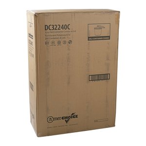 一次性微波32盎司气密防漏塑料熟食容器，带凹进盖子透明外卖食品容器