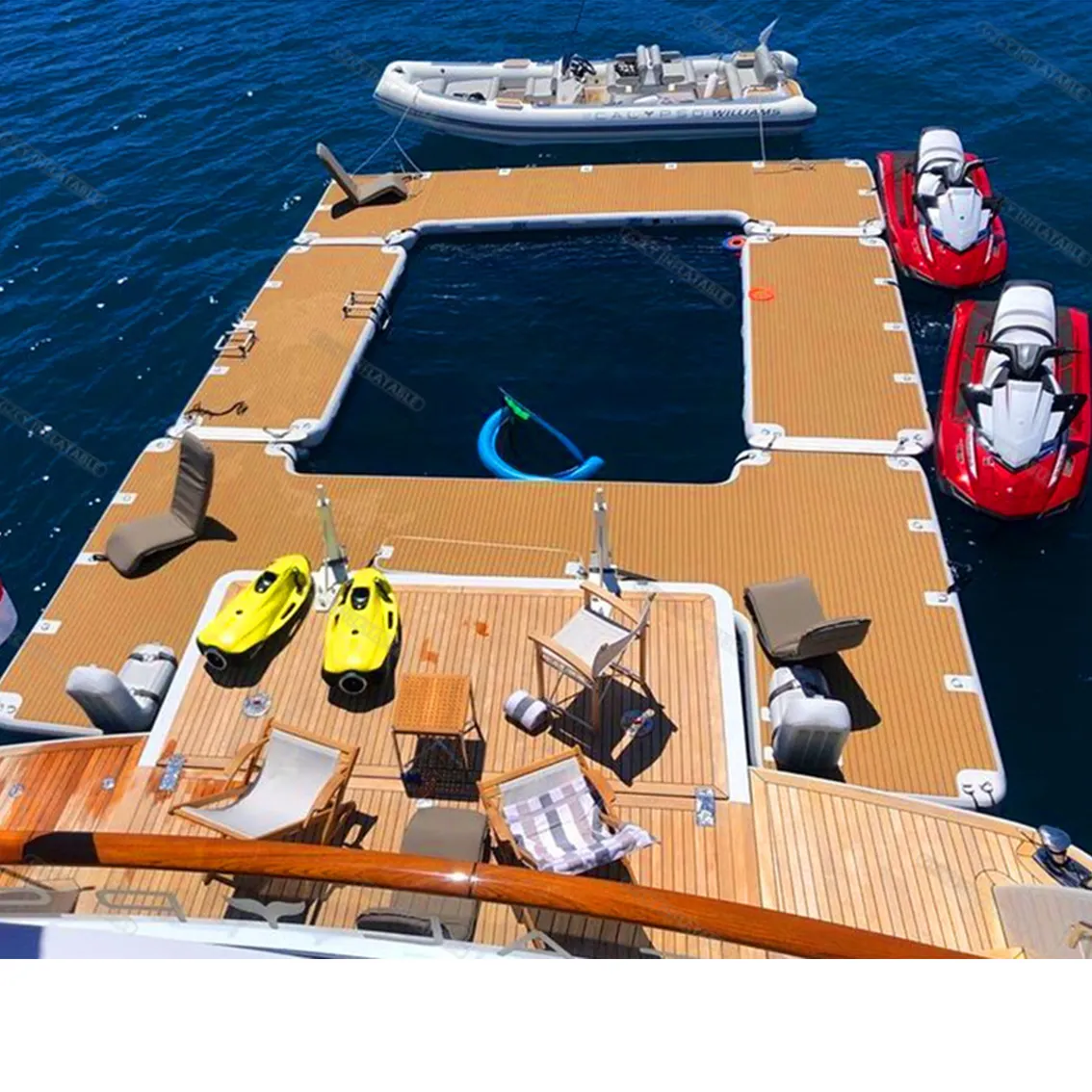 Mit DWF Magie Schwimmen Pool,อุปกรณ์เล่นน้ำในเชิงพาณิชย์เรือยอชท์สไลเดอร์แบบเลื่อนสำหรับเรือ
