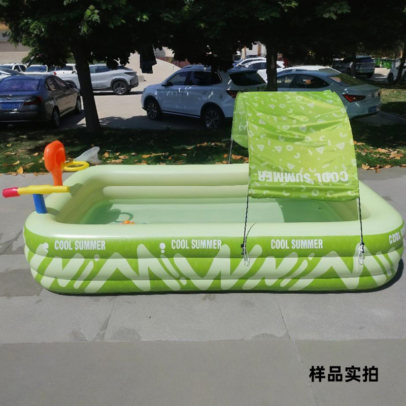 Piscina con sombrilla 3 en 1 de 210 cm
