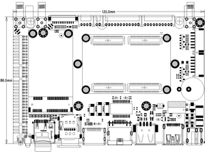 Módulo electrónico de computadora de placa única ARM de código abierto RK3568 Linux Android para placa de desarrollo RK3568 SoM y Android - Product Image 4