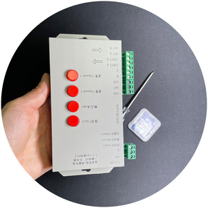 Programmazione indirizzabile LED RGB controller T1000S SD Card pixel Controller per WS2801 WS2811 WS2812B LPD6803 LED 2048 DC5 24V
