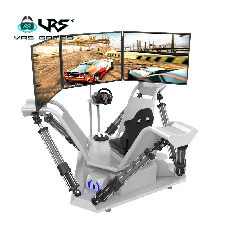 Simulador virtual de tres pantallas para hacer dinero, máquina de juego 9D VR 6DOF F1 Racing, fabricante de simulador de pantalla virtual