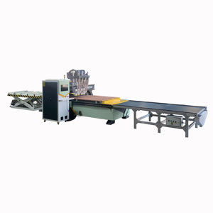 Línea de producción de muebles de precio CE, enrutador CNC, máquina de fabricación de armarios CNC de anidamiento de carga y descarga automática - Product Image 1