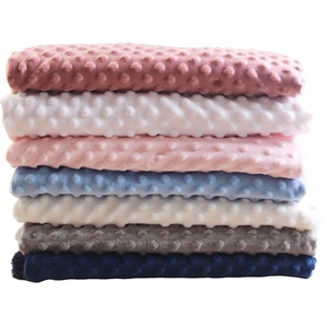 Özel 100% Polyester nokta Minky bebekler için yeni stil yumuşak bebek güvenlik battaniyesi düz polar battaniye - Product Image 1