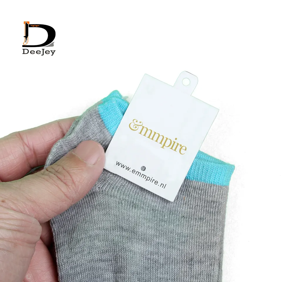 Customized sock price hang swing shopping paper tags labels