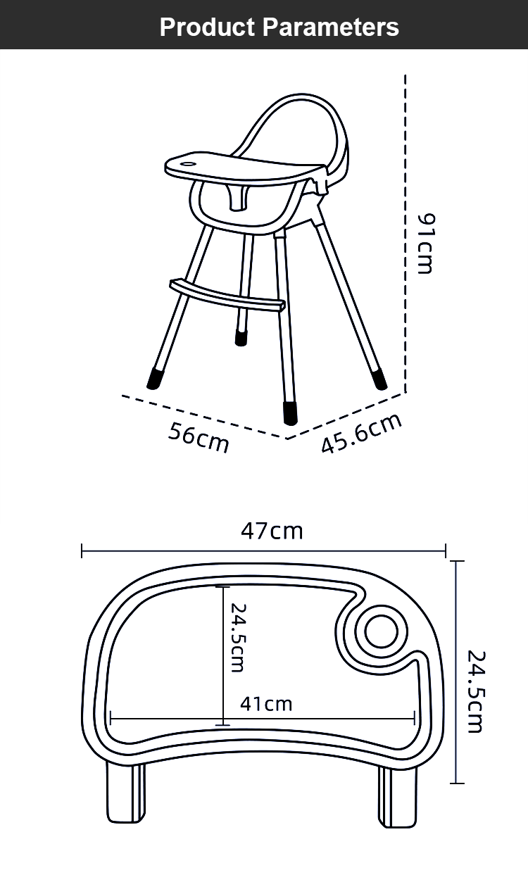 2021 Baby Feeding Chairs Children Play Table Dining High Leg Chair