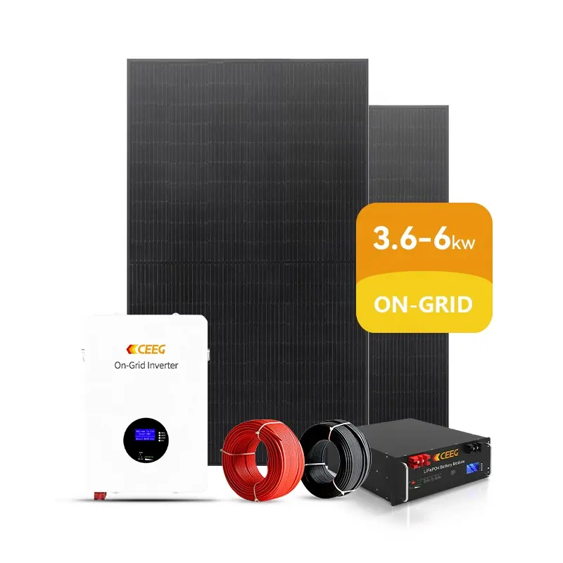 CEEG residenziale 3kw 5kw 6kw sulla griglia sistema di energia solare a casa sistema di energia solare con batteria