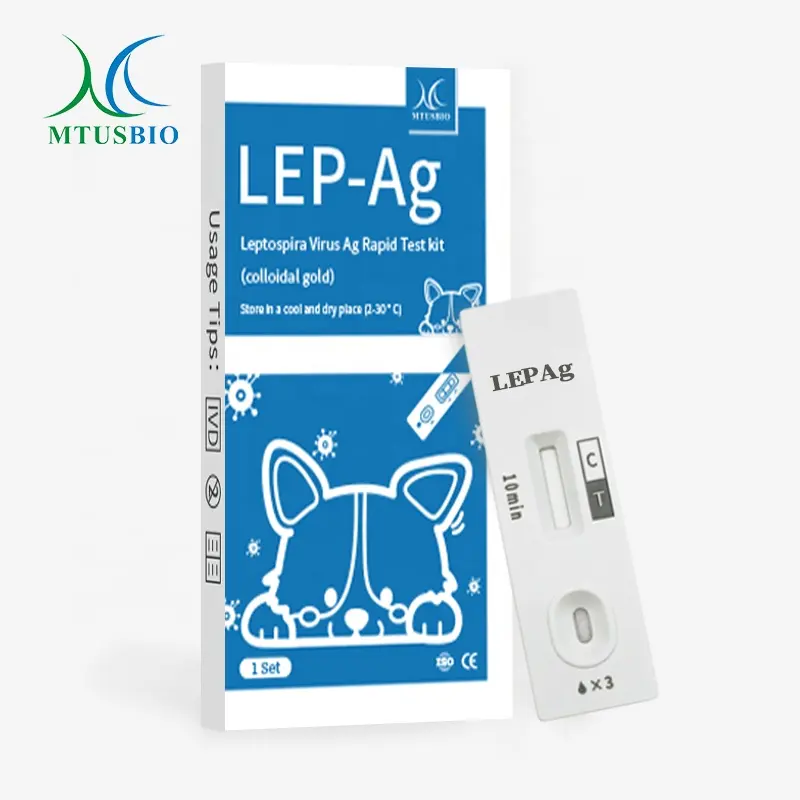 Leptospira Virus Antigen Rapid Test Kit LEP Pet Disease Detection Card pet test card