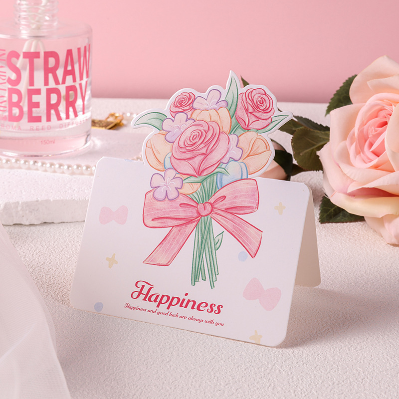 Petit bonheur [petite carte de voeux bouquet frais