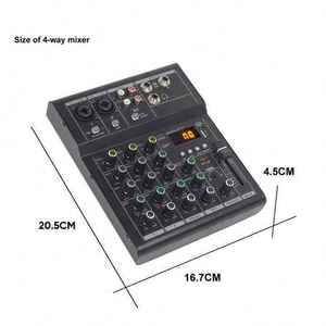 Cooyinka Professional Mini USB <strong>Digital</strong> Audio 4-Channel <strong>Controller</strong> <strong>Computer</strong> Recording Audio Console Mixer - Product Image 6