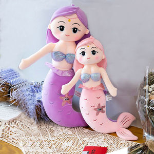 Cute Mermaid Durable Embroidery Cartoon Custom 45/60/80/100/120cm Soft PP Cotton Stuffed Plush <strong>Toy</strong> Super Soft Wholesale - Product Image 3