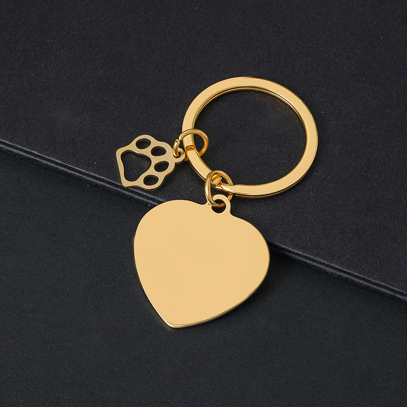 30mm heart-shaped cat paw hollow (Gold)