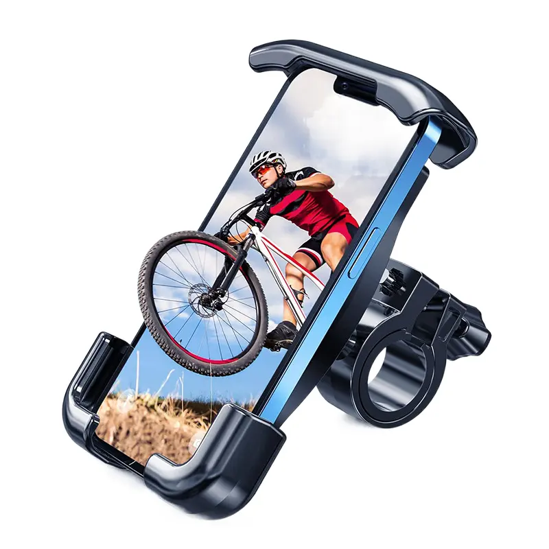 ที่วางโทรศัพท์บนจักรยานแบบไม่ลื่นแท่นวางโทรศัพท์มือถือสำหรับมอเตอร์ไซค์พร้อมดีไซน์ใหม่