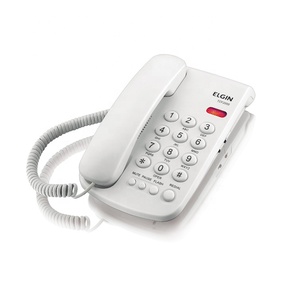 Teléfono básico con cable de botón ABS con indicador de timbre LED rojo silencioso y visual y teléfono analógico montable en la pared del mercado de Brasil - Product Image 3