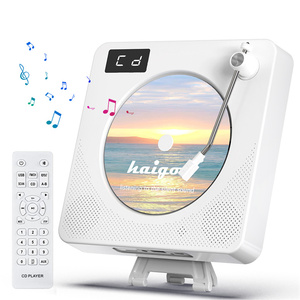 Reproductor de música de CD, altavoces inalámbricos portátiles, reproductor de CD de escritorio para el hogar con pantalla LCD, Radio FM Boombox - Product Image 1