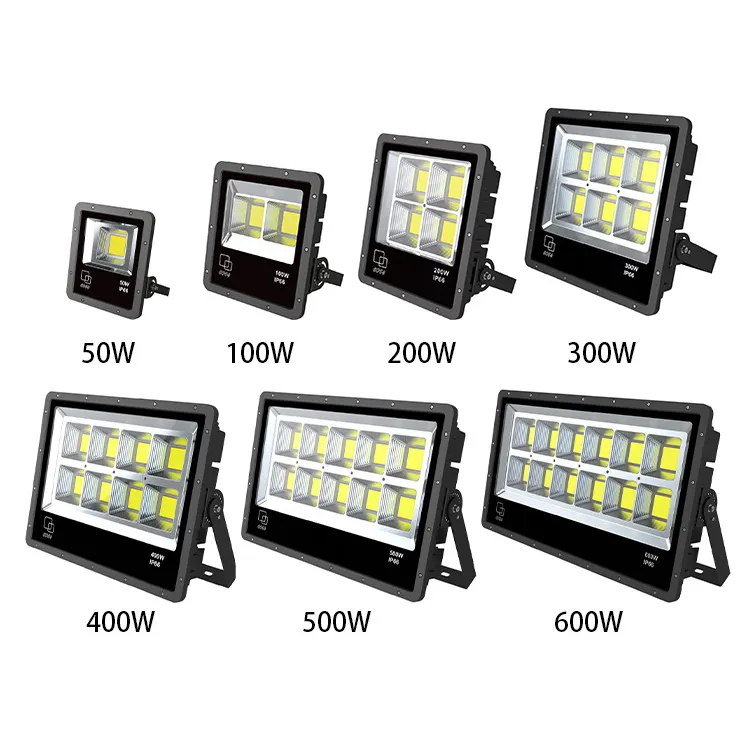 Langlebiges Hochleistungs-Überflutungslicht Wandmontage Aluminium Smd Ip66 50 W 100 W 200 W 300 W 400 W 500 W 600 W Led-Überflutungslicht Außenlampen