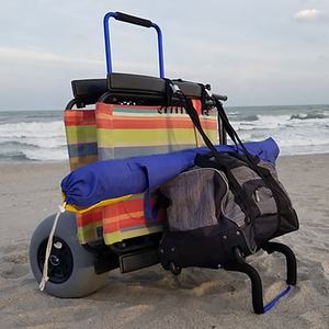 Gros pneu aluminium utilitaire pêche pliant ballon roues chariot de plage pour plage Camping - Product Image 4