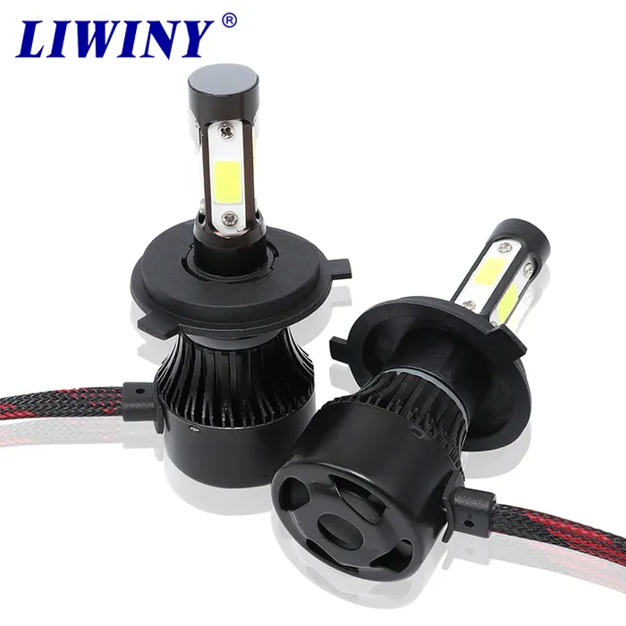 Liwiny Fabrikant 4 Side Auto Verlichting Systemen Koplamp Kits H4 H7 Led Auto Lampen Licht Voor Auto 26000 Lumen Led auto Koplamp