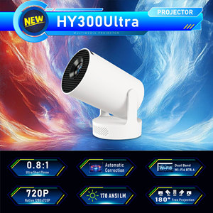HY300超迷你4k短投投影仪底座，带扬声器170 Ansi LM BT Beamer安卓11 720P户外投影仪，带Wifi