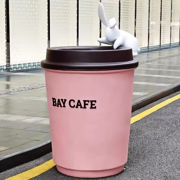 Rabbit coffee cup upright model-130cm