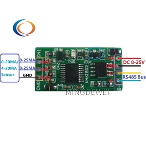 4-20MA DC 12V 2ch 0-20MA Current <strong>Analog</strong> Acquisition RS485 Modbus RTU ADC <strong>Module</strong> for PLC Instrumentation measurement