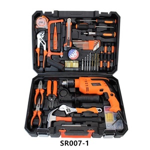 119件热手工具套装家用工具箱套装多功能工具包套装带塑料工具箱便宜SR077-3 - Product Image 2
