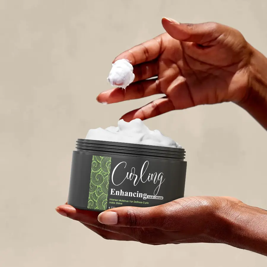 Crème à friser définissante à l'avocat biologique personnalisée marque privée pour les cheveux gel crème coiffante naturelle ondulation pour ajouter de la brillance