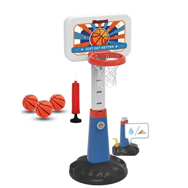 CPC personnalisé enfants intérieur extérieur panier de basket-ball ensemble jouets enfant en bas âge sport hauteur réglable enfants pour support de basket-ball jouets jeu