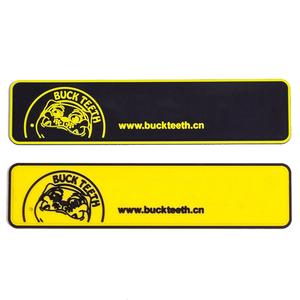 Wholesales Rubber PVC Patch Embossed Brand Logo Name <strong>Hook</strong> <strong>and</strong> <strong>Loop</strong> PVC Patch for Sportswear Bags - Product Image 2