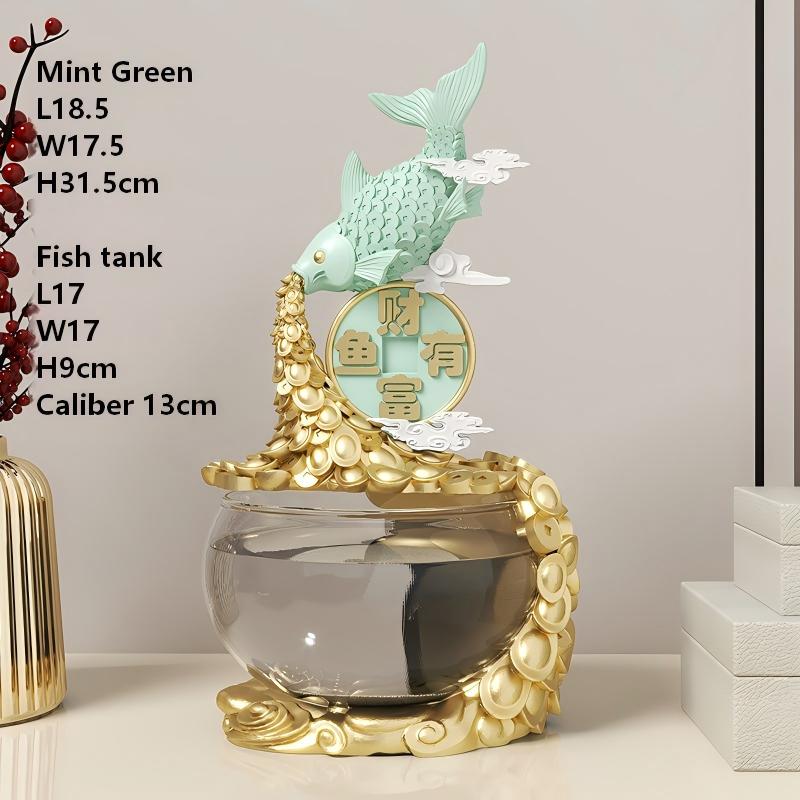 SKD5930G Mint Green Fortune Fish Aquarium
