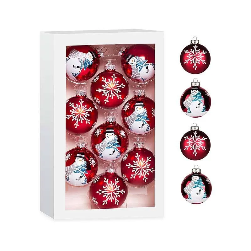 Fábrica Personalizada De Luxo Vintage Caseiro Bolas De Natal Árvore Xmas Pendurado Diy Bola Enfeites De Vidro De Natal Bola Lâmpada