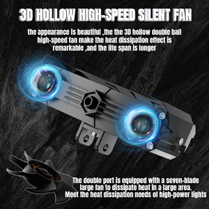 RUTENSE 12V 24 V araba kamyon kullanımı otomatik spot çift renkli lens projektör motosiklet işıkları 3 4 5 6 8 göz modeli seçeneği - Product Image 6