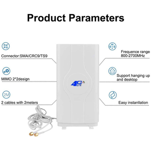 TS9 SMA CRC9 Router <span class=keywords><strong>netwoork</strong></span> ăng ten 698-2700mhzlte 4G 35 dBi 3G 4G LTE MIMO ăng ten trong nhà - Product Image 6