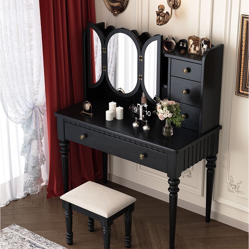Mesa de maquillaje Glass Dream - Siames Negro