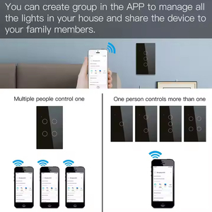 Wireless <strong>Digital</strong> Modern Remote Control Smart Wall Light <strong>Switches</strong> on Off Uk Eu Usa Standard WiFi Power <strong>Switch</strong> for Homes