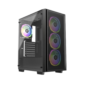 JNP Nuevo Diseño Sistema de Escritorio Torre Panel de Malla Argb Ventilador Usb 3,0 Led Estuches Gamer Gaming Computer Pc Case - Product Image 6