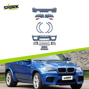 BMW için <span class=keywords><strong>X5</strong></span> serisi 2011 ila 2013 E70 yükseltme X5M tarzı ön tampon arka tampon tekerlek kemerleri tam vücut kiti bodykit