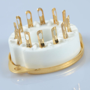 ซ็อกเก็ตหลอดเซรามิกชุบทองสำหรับ12Pin DG7-32 <span class=keywords><strong>CRT</strong></span> PMT ฐาน B12A ของวาล์ว5UP1
